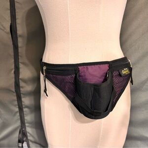 Duraflex Running Fanny Pack Water Bottle Holder Waist Bag Belt Bug Hiking Black